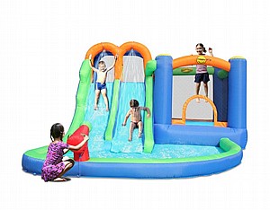 מגלשת מים כפולה משולבת עם מתקן קפיצה דגם 9256 מגיע ב25-10 מגלשת מים כפולה משולבת עם מתקן קפיצה דגם 9256 מגיע ב25-10